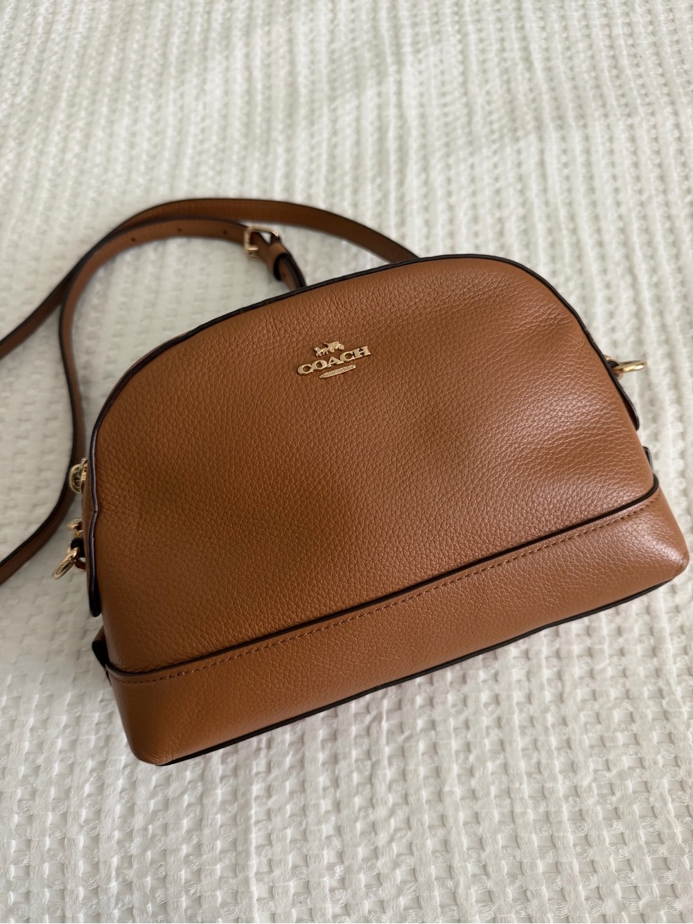 Coach Pebble Leather Dome Crossbody Bag